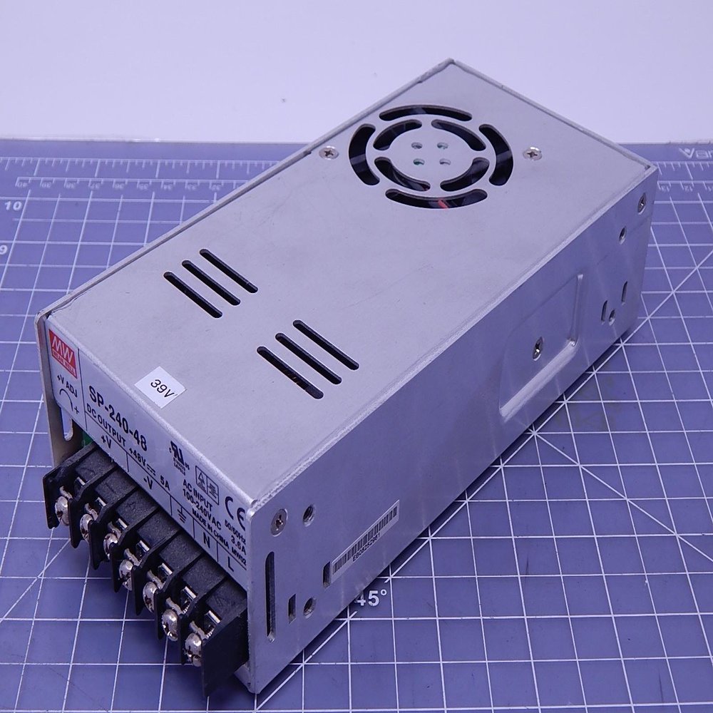 Mean Well SP-240-48 Enclosed Switching AC-to-DC Power Supply, Single Output, 48V, 0-5A, 240W, 2.0" H x 3.7" W x 7.5" L