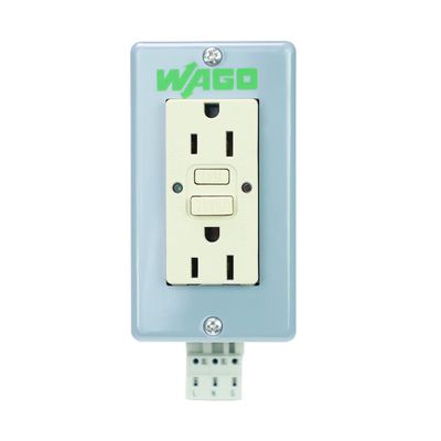 WAGO CPO Series | GFCI Duplex Outlet | Pluggable MCS Connector | 125 VAC | 15 A | [Single Unit]