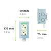 WAGO CPO Series | GFCI Duplex Outlet | Pluggable MCS Connector | 125 VAC | 15 A | [Single Unit] view 3