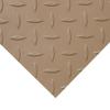 Rubber-Cal Diamond-Plate Metallic PVC Flooring - 2.5mm x 4ft x 10ft, Beige view 2