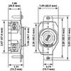 Leviton 065-2620 30A 250V Ind Grade Flush Mount Locking Receptacle Device view 4
