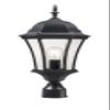 Z-Lite 522PHM-BK Wakefield Outdoor Post Light with Aluminum Frame, Black Finish and Clear Beveled Shade of Glass Material view 1