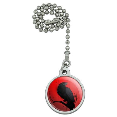 GRAPHICS & MORE Crow on Branch Ceiling Fan and Light Pull Chain