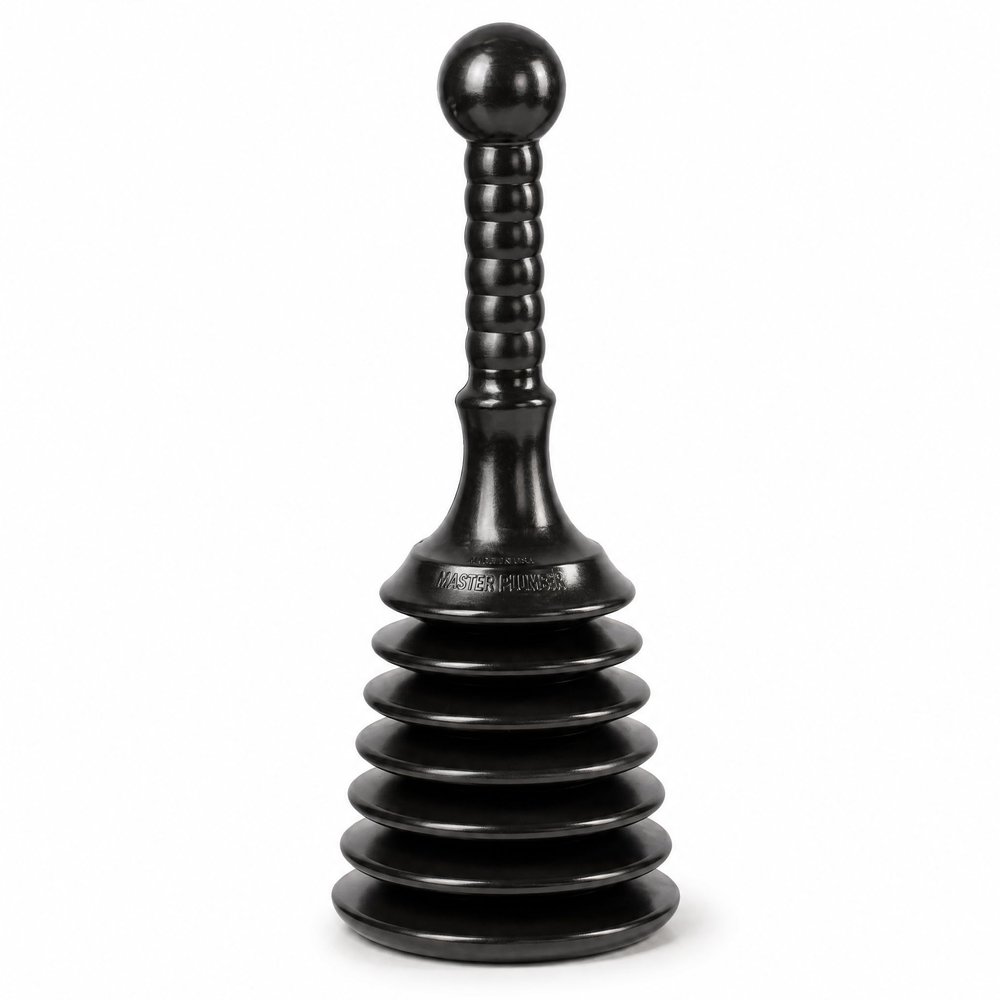 Master Plunger MPS4 Sink & Drain Plunger for Kitchen Sinks, Bathroom Sinks, Showers, and Bathtubs. Small and Strong Design with Large Bellows Commercial & Residential Use, Black