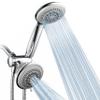 DreamSpa Luxury 36 Setting Large Showerhead and Hand-Shower Dual 3-Way-Combo by Top Brand Manufacturer (Fixed and Handheld Shower-Heads, Water-Diverter, Extra Long 6 ft Stainless Steel Shower-Hose) view 1