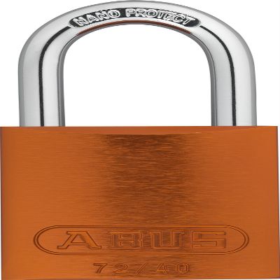 ABUS Orange 72/40 Lockout Tagout Padlock w/ 1" Shackle, Single Padlock