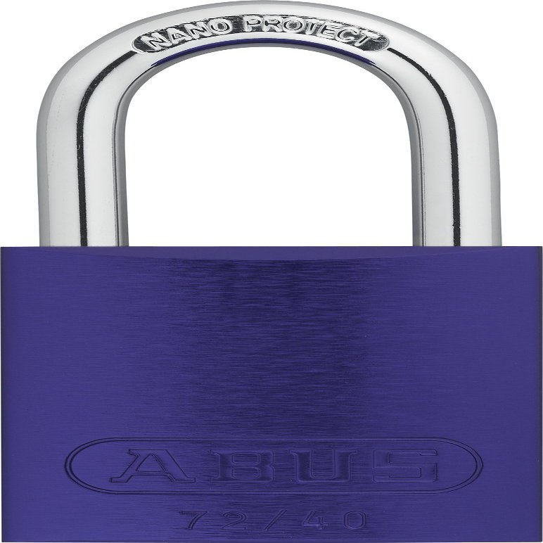 Lockout Padlock, KD, Purple, 1/4 in. Dia.