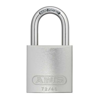 ABUS 72/40 KD Safety Lockout Aluminum Keyed Different Padlock with 1" Shackle, Silver