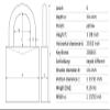 Lockout Padlock, KA, Yellow, 1/4 in. Dia. view 3