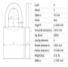 Lockout Padlock, KA, Blue, 1/4 in. Dia. view 3