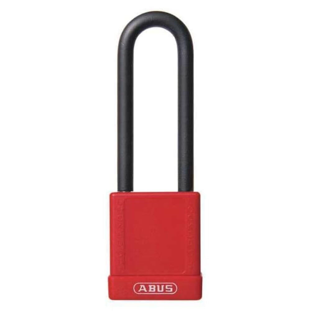 ABUS 74HB/40-75 KA Safety Lockout Non-Conductive Keyed Alike Padlock with 3-Inch Shackle, Red