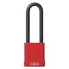 ABUS 74HB/40-75 KA Safety Lockout Non-Conductive Keyed Alike Padlock with 3-Inch Shackle, Red view 1