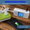 60W/12A 8-Port Desktop Charging Station Multiple USB, Multi Port Travel Fast Wall Charger Hub with LCD for Smart Phones, Tablet and More (White) view 2