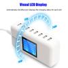 60W/12A 8-Port Desktop Charging Station Multiple USB, Multi Port Travel Fast Wall Charger Hub with LCD for Smart Phones, Tablet and More (White) view 3