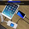 60W/12A 8-Port Desktop Charging Station Multiple USB, Multi Port Travel Fast Wall Charger Hub with LCD for Smart Phones, Tablet and More (White) view 4