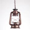 Retro Lanterne Pendant Lighting Metal Glass Shade Kerosene Ceiling Light Pendant Lamp,Red Bronze Finish view 1