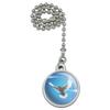 Dove Bird Flying in The Sky Ceiling Fan and Light Pull Chain view 1