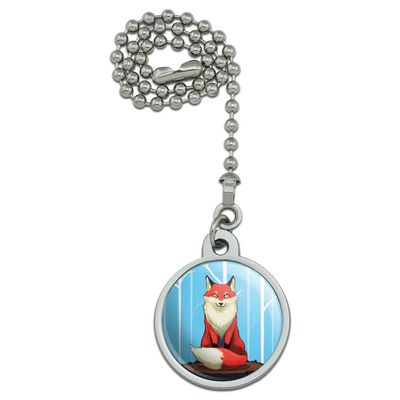 GRAPHICS & MORE Fox on Tree Stump Ceiling Fan and Light Pull Chain