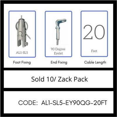 GRIPPLE UL Approved Angel Signage Hanger, Sold 10/Zack Pack, Made in USA (AL1-SL5-EY90QG-20FT)
