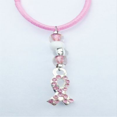 Breast Cancer Awareness Mini Charm TagTailz Unique Fashion Accessory Gifts - Tie Them Anywhere!!