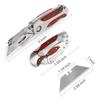WORKPRO Quick-Change Utility Knife, Classical Retro Style Wood Grain Handle, Back Lock Folding Knife with Clip view 2