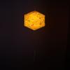 Brownfolds Paper Lantern; Handmade Paper with Red Flower Petals Pastel Yellow view 4