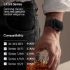 Fullmosa Leather Bands Compatible with Apple Watch Band 41mm 40mm 38mm 42mm 44mm 45mm 46mm 49mm Women Men for iWatch Series 11/10/9/8/7/6/5/4/3/2/1,Ultra3/2/1,SE3/2/1, 42mm 41mm 40mm 38mm, Black/Silver view 3