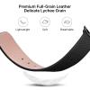 Fullmosa Leather Bands Compatible with Apple Watch Band 41mm 40mm 38mm 42mm 44mm 45mm 46mm 49mm Women Men for iWatch Series 11/10/9/8/7/6/5/4/3/2/1,Ultra3/2/1,SE3/2/1, 42mm 41mm 40mm 38mm, Black/Silver view 4