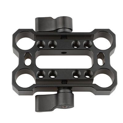 CAMVATE 15mm Rod Offset Raiser Clamp for Shoulder Rig Railblock System (Black Thumbscrew) - 1690