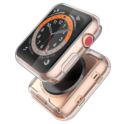 [2-Pack] Julk 38mm Case for Apple Watch Series 3 Series 2 Screen Protector, Overall Protective Case TPU HD Ultra-Thin Cover for iWatch, 2 Transparent