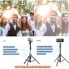Fugetek 51" Professional Selfie Stick Tripod, 100% All Aluminum Stick & Legs, Lightweight, Detachable Bluetooth Remote, Portable All in One, Compatible with iPhone & Android, Non Skid Feet, Black view 2