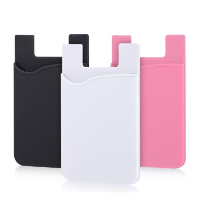 3 Pack Adhesive Card Holder for Back of Phone,Stick on Credit Card Pouch