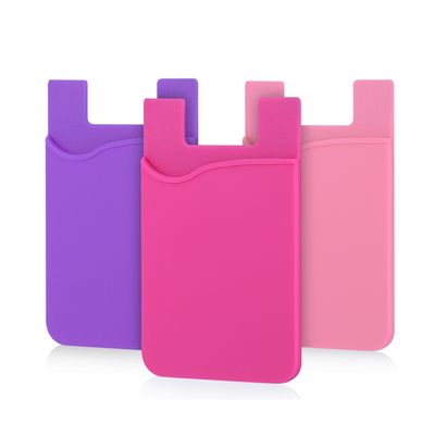 Cell Phone Card Holder for Back of Phone,Silicone Stick On Phone Wallet