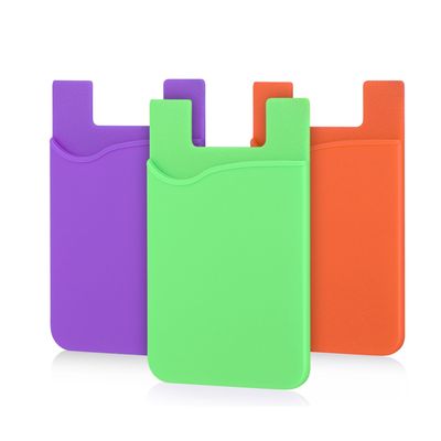 Card Holder for Phone Case, 3Pack Silcone Stick On Credit Card Phone Wallet