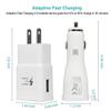 Sharko Adaptive Fast Charger Kit for Samsung Galaxy S7/S7 Edge/S6/Note5/4 /S3 (Wall Charger + Car Charger + 2 x Micro USB Cable) White (S7 Fast Charger Set) view 2