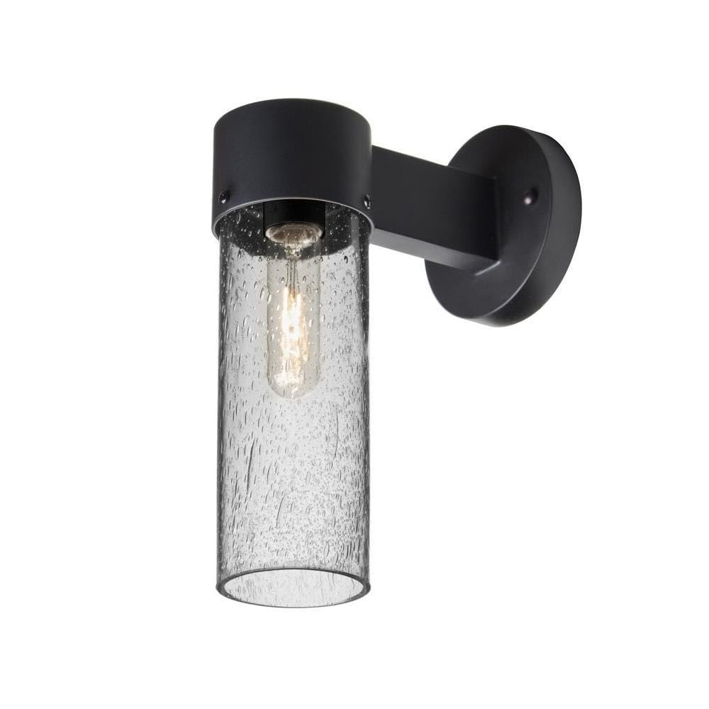 Besa JUNI10CL-WALL-BK Contemporary Modern One Light Outdoor Wall Sconce from Juni Collection in Black Finish,