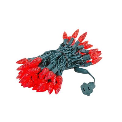 Novelty Lights 24FT 70 LED C6 LED Christmas String Lights, Commercial Grade Outdoor Tree Decorations (Red)
