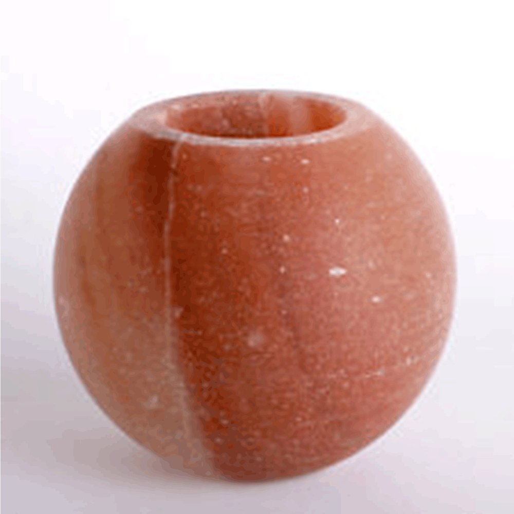 Himalayan Apple-Shaped Salt Candleholder
