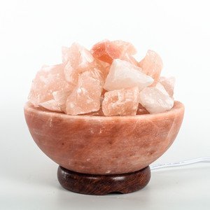 Himalayan Salt Lamp Abundance Bowl, Prosperity, Firebowl Bowl Salt Lamp with Chunks and Cord!
