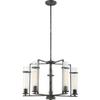 Nuvo Lighting 60/6385 Transitional Five Light Chandelier from Donzi Collection in Black Finish view 1