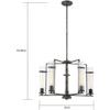Nuvo Lighting 60/6385 Transitional Five Light Chandelier from Donzi Collection in Black Finish view 2