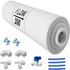 Lemoy Reverse Osmosis Flow Restrictor with Quick Connect Fitting, 50 GPD Flow Restrictor 1/4 inch Quick Connect(1 ball valve+2 Tee union+2 L connect+tube) view 2