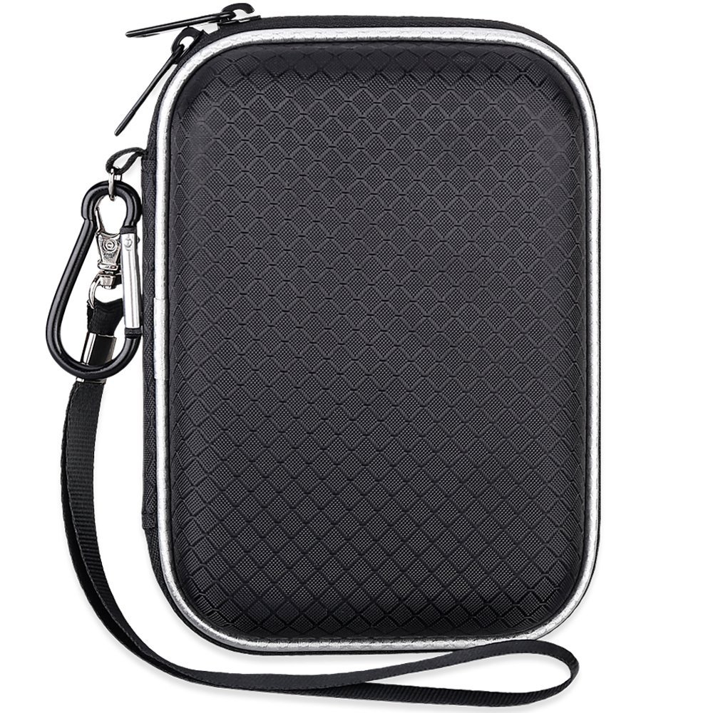 Lacdo Hard Drive Carrying Case for Western Digital WD My Passport/WD Elements/My Passport Ultra Portable External Hard Drive 1TB 2TB 3TB 4TB 5TB 6TB USB 3.0 2.5 inch HDD Travel Bag, Black
