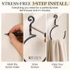 RTZEN Wrought Iron Hand Towel Holder, Premium Decor Matte Towel Ring view 4