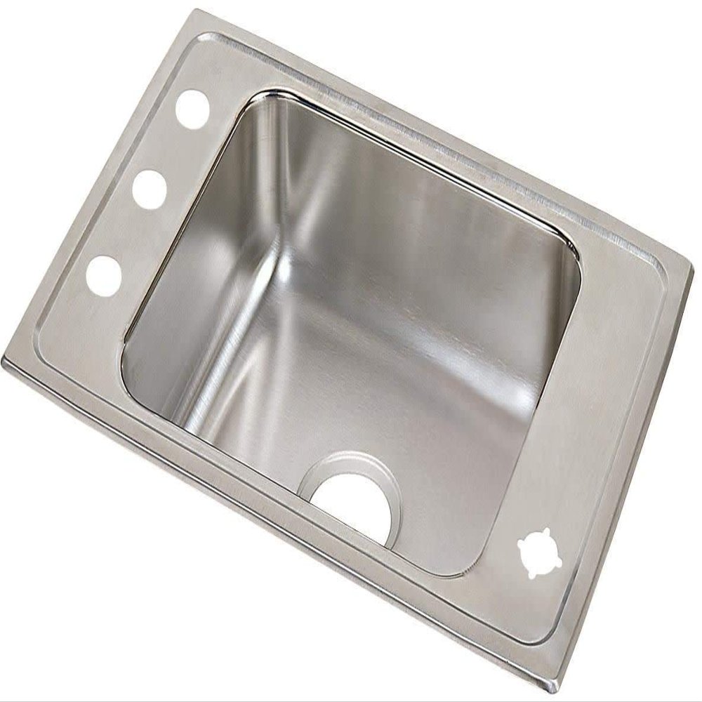 Elkay DRKAD2517454 Lustertone Classic Single Bowl Drop-in Stainless Steel Classroom ADA Sink