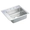 Elkay DRKADQ222045L2 18 Gauge 22" x 19.5" x 4.5" Single Bowl Top Mount Quick Clip Sink. 2 Hole, Stainless Steel view 1