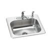 Elkay Dayton Stainless Steel 25" x 22" x 8-1/16", 4-Hole Single Bowl Drop-in Sink and Faucet Kit view 1
