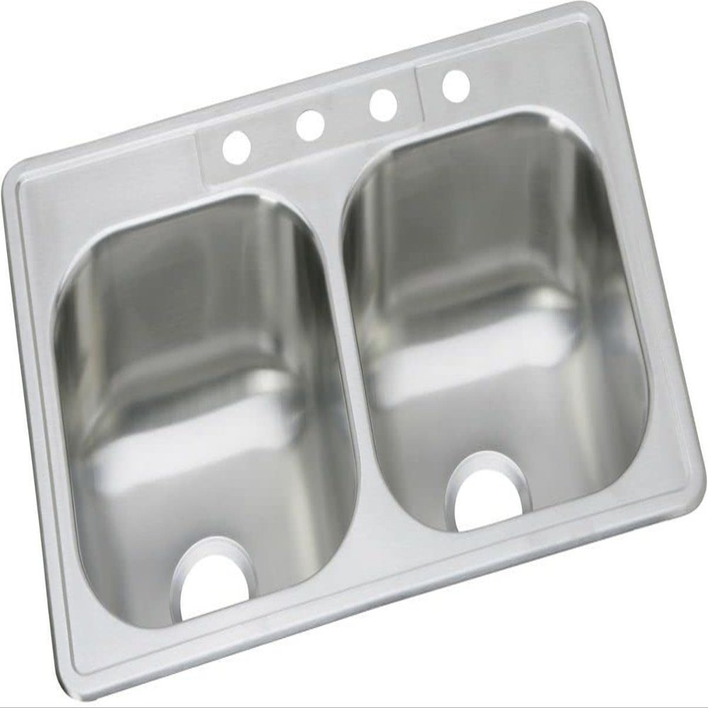 Elkay DSE233221 Dayton Equal Double Bowl Drop-in Stainless Steel Sink