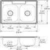 Elkay DSE233221 Dayton Equal Double Bowl Drop-in Stainless Steel Sink view 2