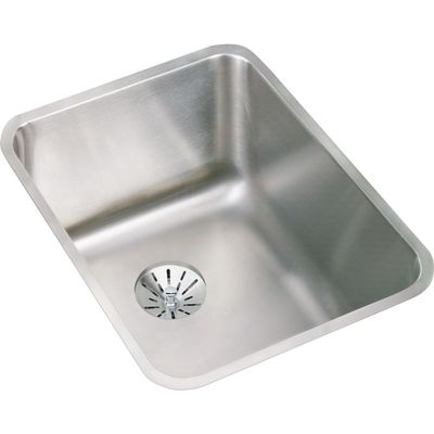 Elkay ELUH141810PD Lustertone Classic Single Bowl Undermount Stainless Steel Sink with Perfect Drain